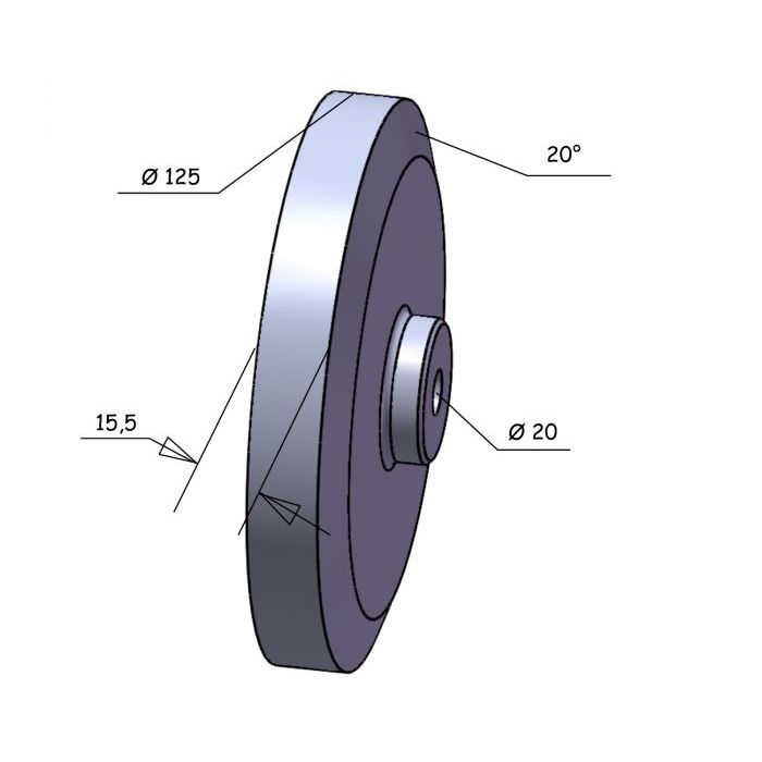 Bornitridschleifscheibe Ø 125 mm für BSG20, BSM20 SZ