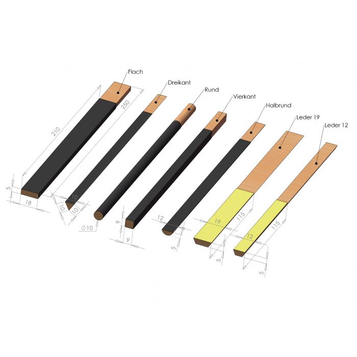 Emery files  SQUARE 10 pcs 