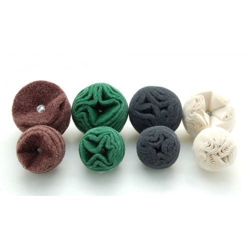 Abrasive fleece ball, ø 75 + 100 mm, flexible grinding fleece